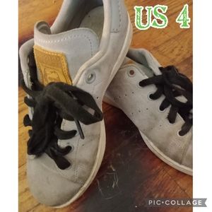 Adidas Stan Smith Gray Suede Size 4